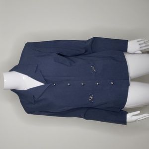 Ames Vintage 1990s Blue Blazer Chiasso Size 8 NWT